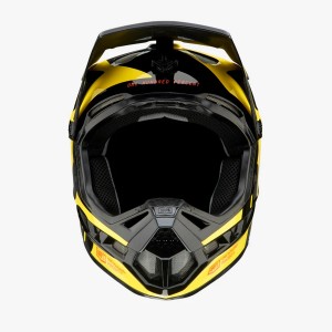 PROMOCJA 100 PROCENT MTB KASK ROWEROWY AIRCRAFT COMPOSITE LTD NEON YELLOW KOLOR CZARNY/ŻÓŁTY ROZMIAR L (59-60 CM)