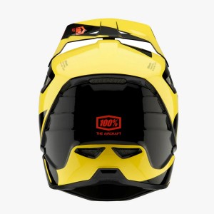 PROMOCJA 100 PROCENT MTB KASK ROWEROWY AIRCRAFT COMPOSITE LTD NEON YELLOW KOLOR CZARNY/ŻÓŁTY ROZMIAR L (59-60 CM)