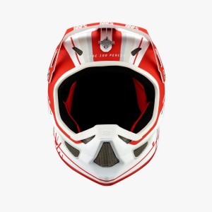 100 PROCENT WYPRZEDAŻ MTB KASK ROWEROWY STATUS TOPENGA RED/WHITE KOLOR BIAŁY/CZERWONY ROZMIAR XL