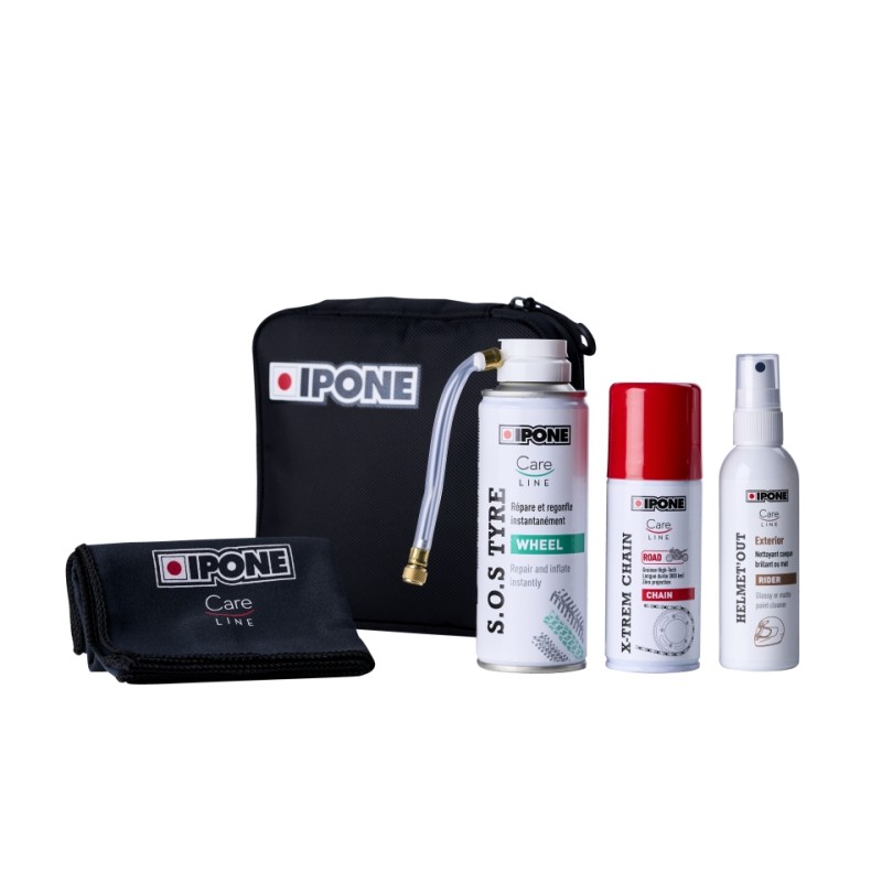 IPONE ROAD TRIP KIT - ZESTAW PODRÓŻNY (SOS TYRE+X-TREM ROAD+HELMET OUT) (CARELINE)(AKC)