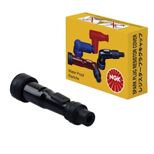 NGK Fajka na świecę ebonitowa (nr 8022) prosta - czarna, silikonowa