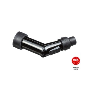 Fajka na świecę ebonitowa kątowa (120) | Czarna | Honda, Kymco, Suzuki