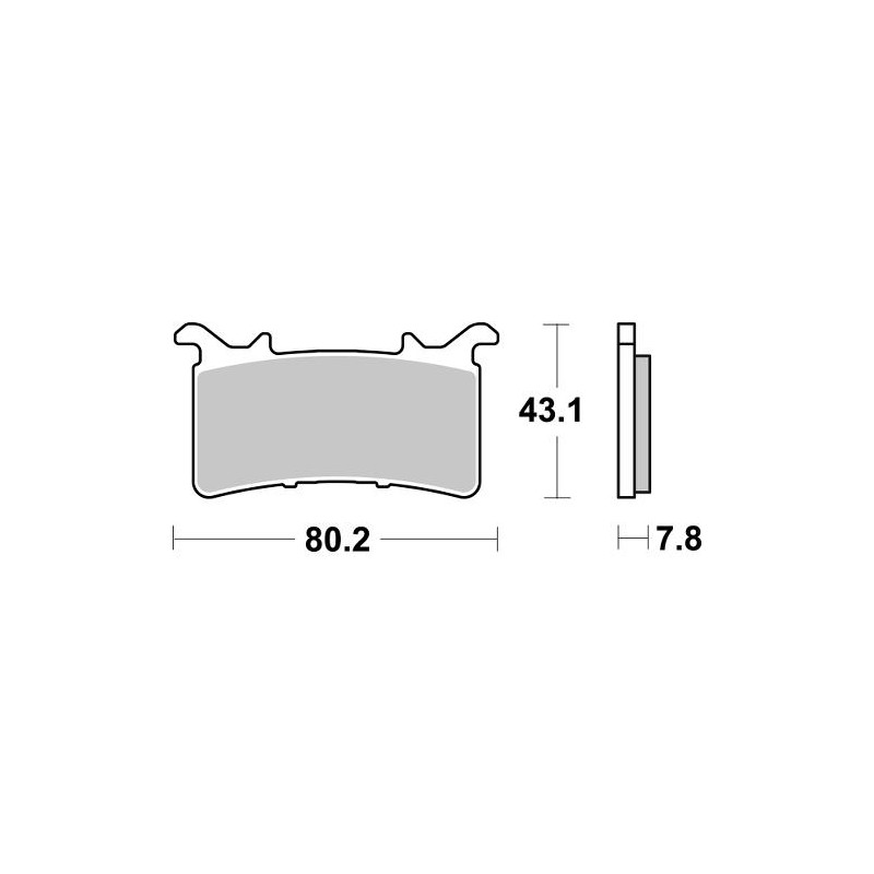 sbs klocki hamulcowe kh757 racing dual sinter kolor złoty tarcza prawa przód bmw m 1000 rr \'21-\'24, honda cbr 1000 rr \'20-\'2