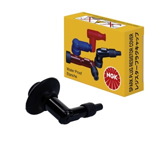NGK Fajka na świecę (nr 8346) kątowa (90) - kolor czarny z osłonką gumową