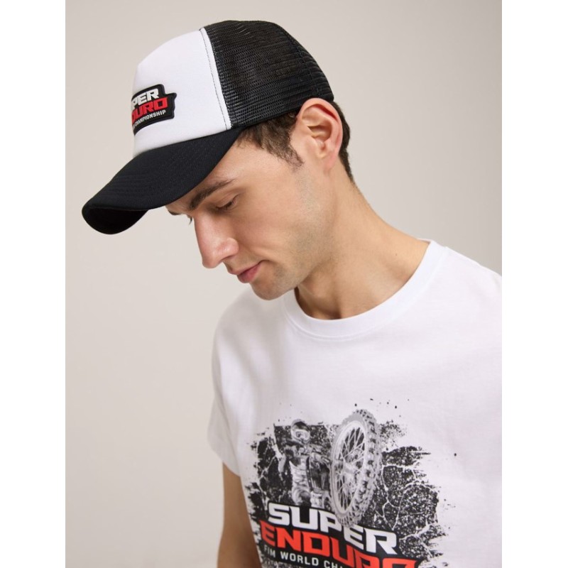 Czarna biała czapka z daszkiem Diverse Extreme Team Enduro