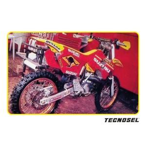 Komplet naklejek TecnoSel (Blackbird) + pokrowiec na siedzenie Suzuki RM 125/250 '96-'98