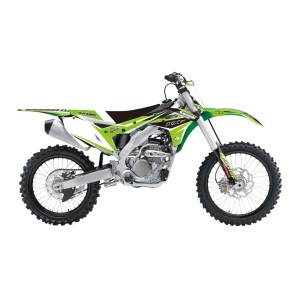 Komplet naklejek i pokrowiec na siedzenie Kawasaki KXF 250 \'17-\'20 - Zielony