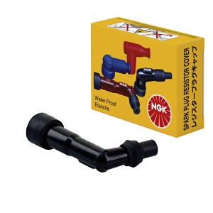 Fajka na świecę NGK (nr 8435) kątowa 102 stopnie, kolor czarny - wodoodporna osłona