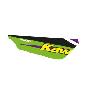 Komplet naklejek i pokrowiec na siedzenie Kawasaki KX 125/250 '94-'98 - TecnoSel (Blackbird)
