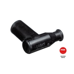 NGK Fajka na świecę silikonowa kątowa (90) z nakrętką kolor czarny (8636)