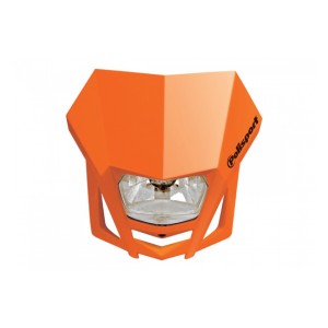 POLISPORT WYPRZEDAŻ LAMPA PRZEDNIA MODEL LMX (ŻARÓWKA HALOGENOWA) KOLOR POMARAŃCZOWY