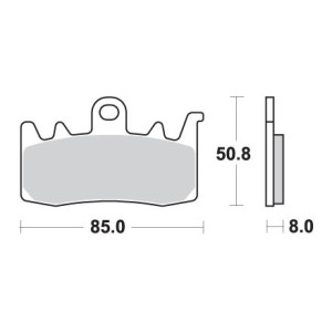 sbs klocki hamulcowe kh630 racing dual sinter kolor złoty tarcza lewa przód pasuje do: aprilia, bmw, ducati (stosować z 900ds-2)