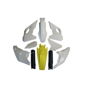 POLISPORT WYPRZEDAŻ KOMPLET PLASTIKÓW HUSQVARNA TE/FE TPI '24-'25 Z OSŁONĄ AMORTYZATORÓW KOLOR OEM BIAŁY