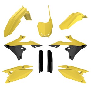 POLISPORT KOMPLET PLASTIKÓW (FULL KIT) SUZUKI RMZ 250 '19-'24; RMZ 450 '18-'24 Z ZESTAWIE TABLICA PRZEDNIA (8666100002) I OS