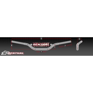 Kierownica Renthal MX Fatbar 36mm czarna z gąbką - do KTM, SUZUKI, YAMAHA