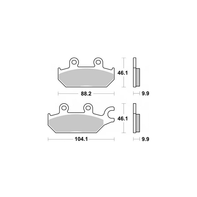 Klocki hamulcowe SBS KH642 Off-Road Sinter - Złoty Can-Am Commander 800/100 '18-'20, Yamaha YXC/YXM Viking Wolverine