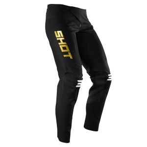 Spodnie motocross SHOT RACING CONTACT ROCKSTAR LIMITED EDITION - Czarny/Żółty/Biały - Rozmiar 30