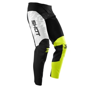 Spodnie moto SHOT Racing Contact Camo Neon czarno-białe-żółte rozmiar 30 - wyprzedaż