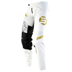 Spodnie motocrossowe SHOT RACING DEVO ROLL GOLD BIAŁE/ZŁOTE/CZARNE - rozmiar 30