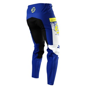 Wyprzedaż spodni moto Shot Racing Devo Roll Blue - niebieskie/białe/żółte, rozmiar 26