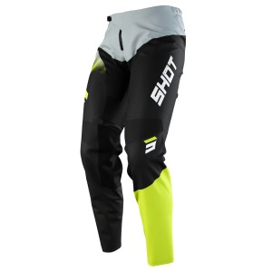 Wyprzedaż spodnie moto Shot Racing Devo Versus Grey czarny/szary/żółty rozmiar 28