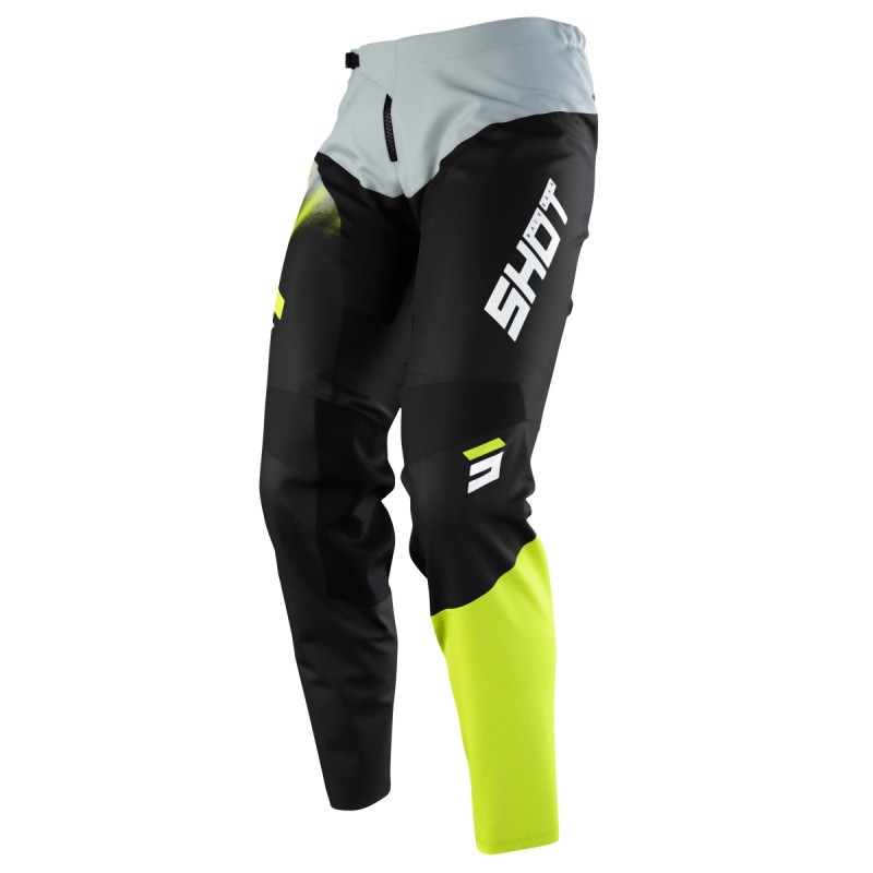 Wyprzedaż spodnie moto Shot Racing Devo Versus Grey czarno-szare-żółte rozmiar 30