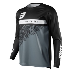 Wyprzedaż koszulka moto Shot Racing Devo Roll czarny/szary/biały L