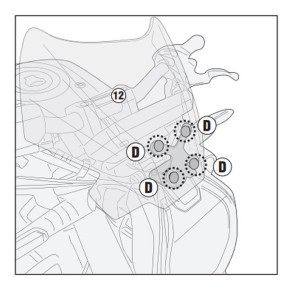 Mocowanie szyby do Honda CB 650 R '24-'25 - KAPPA 2025/04