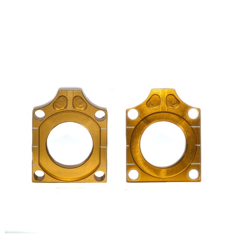 Napinacz tyłnej osi Kawasaki KX/KXF '04-'14, Suzuki RMZ '04-'14 - kolor złoty