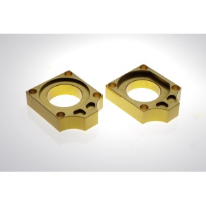 Napinacz tyłnej osi Kawasaki KX/KXF '04-'14, Suzuki RMZ '04-'14 - kolor złoty