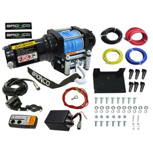 Wyciągarka BRONCO 2500LBS z syntetyczną liną 4.8mm x 10m - Pilot