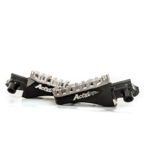 Podnóżki Suzuki RMZ250/450 \'08-\'17, aluminiowe, czarne, regulowana szerokość (kpl. 2 szt) - Promocja