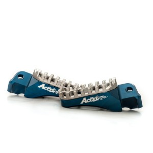 Podnóżki regulowane KTM SX/SXF/EXC '02-'15, Husqvarna, niebieskie (kpl. 2 szt)