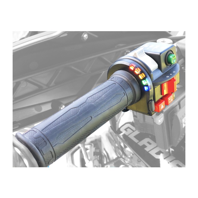 Manetki podgrzewane KOSO ze sterownikiem i podgrzewaczem kciuka ATV/Skuter śnieżny