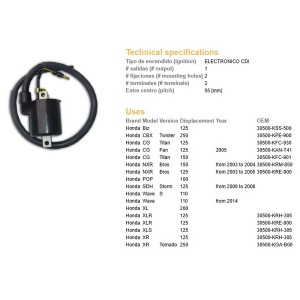 Cewka zapłonowa do HONDA XLR 125 XL 125/200 XR 125 CG 125 (30500-KRE-900)