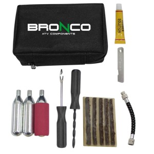 Bronco Zestaw Naprawczy do Pompowania Przebitych Opon Bezdętkowych (9 Elementów)