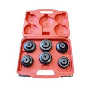 Komplet kluczy do filtrów oleju M.C. (6 szt) - 76mm/12, 65mm/14, 76mm/8, 76mm/14, 80mm/15, 68mm/14