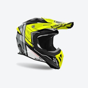 AIROH PROMOCJA KASK CROSS / ENDURO / ATV / QUAD AVIATOR ACE 2 ENGINE CZARNY/SZARY/ŻÓŁTY FLUO ROZMIAR M