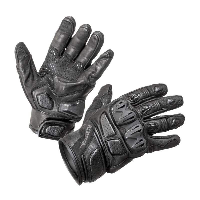 GARETH RĘKAWICE SKÓRZANE KRÓTKIE MODEL FIGHTER CZARNE XXL