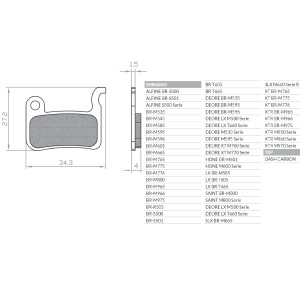 Klocki hamulcowe Brenta promocja - organiczne, pasujące do Shimano XTR