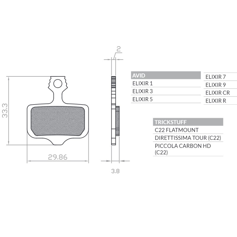 Klocki hamulcowe rowerowe E-Bike Brenta - promocja, pasują do Avid Elixir i SRAM XX