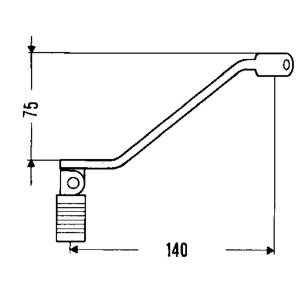 Dźwignia zmiany biegów stalowa do Hondy XL 350R, XL 600 i Yamahy XT 600Z Tenere
