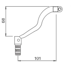 Dźwignia zmiany biegów aluminiowa do HONDA CR 250R '04-; CRF 250R '04