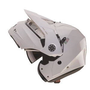 Kask Caberg Tourmax biały metalik rozmiar XS - wyprzedaż, szczękowy, Flip-Up, Pinlock