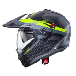Kask szczenowy Caberg Tourmax X SARABE szary mat/czarny/żółty fluo rozmiar M