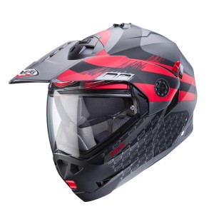 Kask Caberg Flip-Up Enduro Tourmax X Sarabe Szary Mat/Czarny/Czerwony Rozmiar L