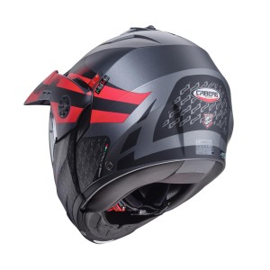 Kask Caberg Flip-Up Enduro Tourmax X Sarabe Szary Mat/Czarny/Czerwony Rozmiar L