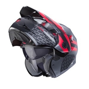 Kask szczenowy Caberg Tourmax X Sarabe szary mat/czarny/czerwony rozmiar M