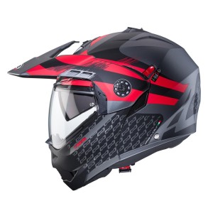 Kask szczenowy Caberg Tourmax X Sarabe - Szary Mat/Czarny/Czerwony XL