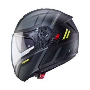 Kask szczękowy Caberg Levo X Manta czarny mat/szary/żółty fluo rozmiar M